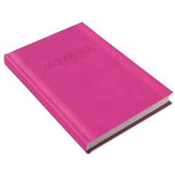 Tanári határidőnapló A5, műbőr 150mmx210mm, fehér lapokkal pink 2026/2027 Realsystem