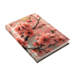 Tanítói zsebkönyv A5, műbőr 145mmx205mm, fehér lapokkal cseresznyevirág 2026/2027 Realsystem