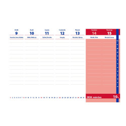 Asztali diák naptár 165mmx240mm, fehér lapokkal 2026/2027 tanévre Realsystem Író- irodaszer, papíráru Realsystem