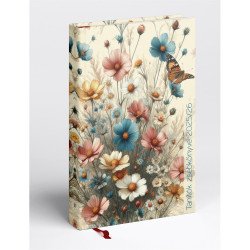 Tanítói zsebkönyv A5, műbőr 145mmx205mm, fehér lapokkal virágok 2026/2027 Realsystem Író- irodaszer, papíráru Realsystem