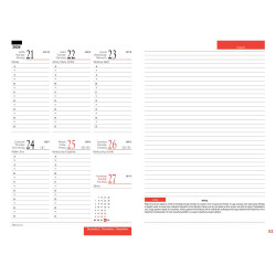 Tanítói zsebkönyv A5, műbőr 145mmx205mm, fehér lapokkal kisvirág 2026/2027 Realsystem