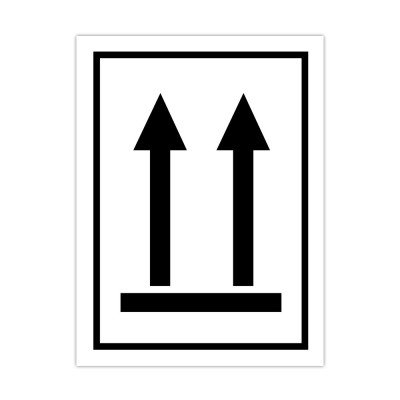 Információs címke, papír Csomag helyzete fölfelé 7,5cmx10cm 300db/tekercs Információs címke, papír Csomag helyzete fölfelé 7,5cmx10cm 300db/tekercs