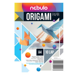 Origami papír A4, vegyes színek, 10 lap/csomag, Nebulo Író- irodaszer, papíráru Nebulo