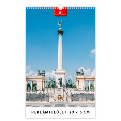 Falinaptár képes 230 x 330 mm, fehér lapokkal Budapest Dayliner 2026. Író- irodaszer, papíráru Dayliner