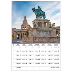 Falinaptár képes 230 x 330 mm, fehér lapokkal Budapest Dayliner 2026.