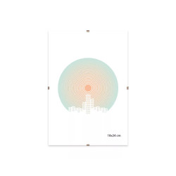 Képkeret, klipes, üveggel, 18x24 cm Irodatechnika, kellékei Egyéb