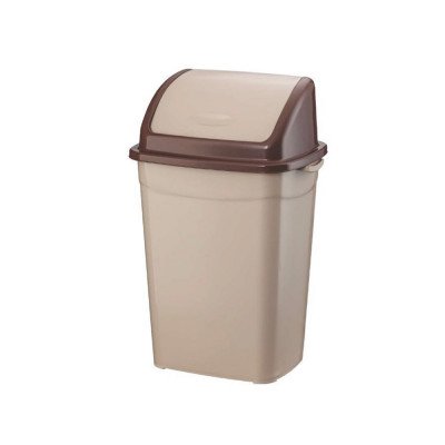 Szemetes kuka billenő fedéllel műanyag 4 literes barna UP114