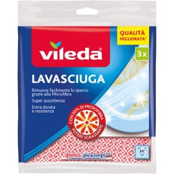 Mosogatókendő 3 db/csomag 50% mikroszállal Vileda Iroda üzemeltetés, munkavédelem Vileda háztartási