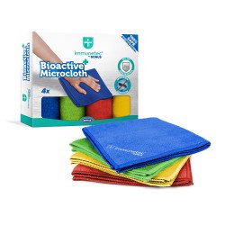 Törlőkendő mikroszálas 32 x 32 cm Immunetec BioActive 4 db/csomag Bonus_B785 Iroda üzemeltetés, munkavédelem Bonus