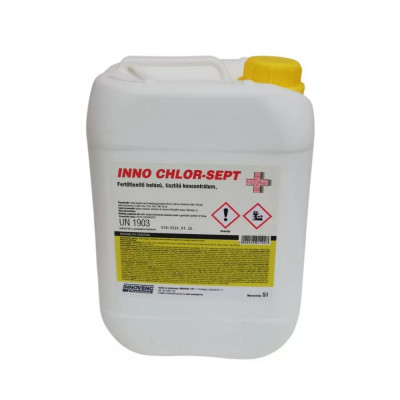 Fertőtlenítő hatású tisztítószer 5 liter klóros Inno Chlor-Sept Fertőtlenítő hatású tisztítószer 5 liter klóros Inno Chlor-Sept
