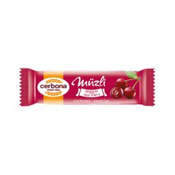Müzliszelet 20 g, CERBONA, meggyes Müzlik, zabpelyhek Cerbona