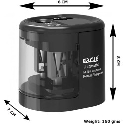 Hegyező asztali 2 lyukú elektromos elemes és USB adapterrel működtethető EG5161 Eagle fekete Író- irodaszer, papíráru Eagle