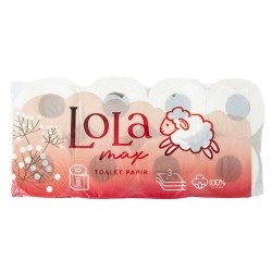Toalettpapír 3 rétegű kistekercses 100% cellulóz 300 lap/tekercs 8 tekercs/csomag Lola Iroda üzemeltetés, munkavédelem Egyéb