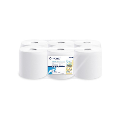 Kéztörlő 2 rétegű tekercses átmérő: 21 cm 100% cellulóz belső magos 6 tekercs/karton 600 Strong Lucart Multi-Use_861194A Kéztörlő 2 rétegű tekercses átmérő: 21 cm 100% cellulóz belső magos 6 tekercs/karton 600 Strong Lucart Multi-Use_861194A