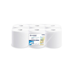 Kéztörlő 2 rétegű tekercses átmérő: 21 cm 100% cellulóz belső magos 6 tekercs/karton 600 Strong Lucart Multi-Use_861194A Iroda üzemeltetés, munkavédelem Lucart