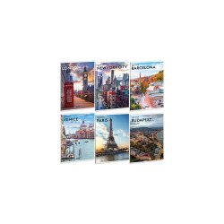 Füzet iskolai A4, 40lap, vonalas Ars Una CITYSCAPE 10db/csomag Író- irodaszer, papíráru Ars Una