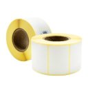 Etikett címke thermo, 30x44mm, tekercses, 1000 címke/tekercs fehér