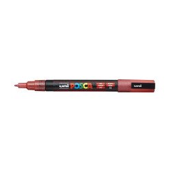 Dekormarker 0,9-1,3mm, Uni-Posca PC-3ML csillámló piros Író- irodaszer, papíráru Uni