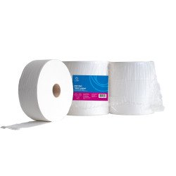 Toalettpapír 2 rétegű közületi átmérő: 27 cm 100 % cellulóz 360 m/tekercs 6 tekercs/csomag N2C360_hófehér_CUP Iroda üzemeltetés, munkavédelem Bluering
