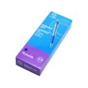 Golyóstoll nyomógombos 0,7mm, fém test, műanyag fogórész kék, írásszín kék