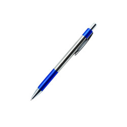 Golyóstoll nyomógombos 0,7mm, fém test, műanyag fogórész kék, írásszín kék Író- irodaszer, papíráru Egyéb