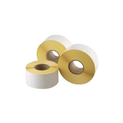 Etikett thermo 40x70mm, tekercses, erős ragasztós, 1000 db/tekercs sárga