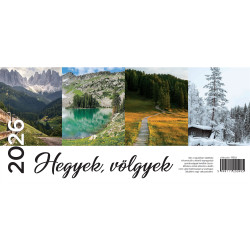 Asztali naptár képes, 295mmx140mm, álló tartóval 2026. Író- irodaszer, papíráru Bluering