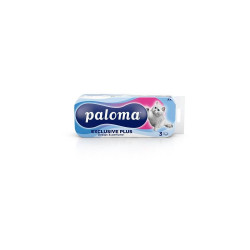 Toalettpapír 3 rétegű 100% cellulóz 150 lap/tekercs 10 tekercs/csomag Exclusive Plus Paloma parfüm Iroda üzemeltetés, munkavédelem Perfex