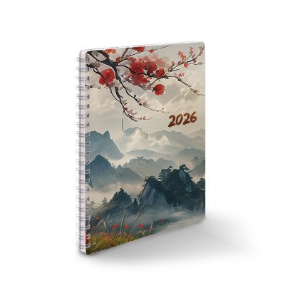 Határidőnapló spirálozott SP1 A/5, heti fehér lapokkal japán Realsystem 2027.