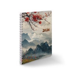 Határidőnapló spirálozott SP1 A/5, heti fehér lapokkal japán Realsystem 2026. Író- irodaszer, papíráru Realsystem