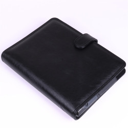 Gyűrűs kalendárium műbőr L méret 195x236 mm  Realsystem fekete Író- irodaszer, papíráru Realsystem