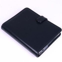 Gyűrűs kalendárium műbőr L méret 195x236 mm  Realsystem kék Író- irodaszer, papíráru Realsystem