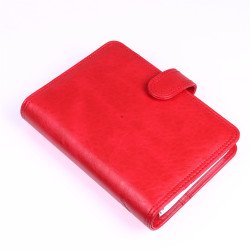 Gyűrűs kalendárium műbőr M méret 135x195 mm  Realsystem bordó Író- irodaszer, papíráru Realsystem