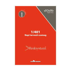 Gyűrűs kalendárium utántöltő csomag 1/401 fehér papíros éves, napi beosztású L mérethez Realsystem Író- irodaszer, papíráru Realsystem