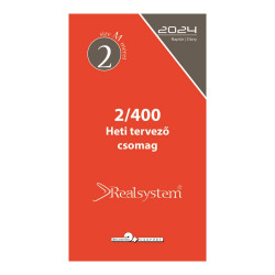 Gyűrűs kalendárium utántöltő csomag  2/400 fehér papíros éves, heti beosztású M mérethez Realsystem Író- irodaszer, papíráru Realsystem
