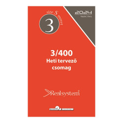 Gyűrűs kalendárium utántöltő csomag  3/400 fehér papíros éves, heti beosztású S mérethez Realsystem Író- irodaszer, papíráru Realsystem