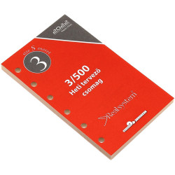 Gyűrűs kalendárium utántöltő csomag  3/500 sárga papíros éves, heti beosztású S mérethez Realsystem Író- irodaszer, papíráru Realsystem