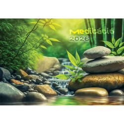 Falinaptár képes 460x320mm, Meditáció Realsystem 2026. Író- irodaszer, papíráru Realsystem