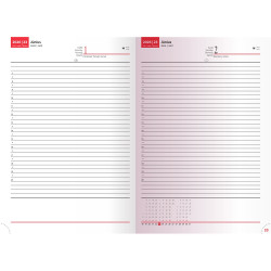 Határidőnapló Standard B/5, napi fehér lapokkal fekete Realsystem 2027.
