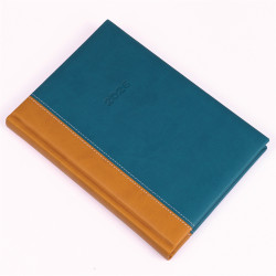 Határidőnapló Linett A/5, napi fehér lapokkal mustár-türkiz Realsystem 2026. Író- irodaszer, papíráru Realsystem