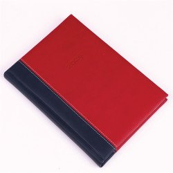 Határidőnapló Linett A/5, napi fehér lapokkal kék-piros Realsystem 2026. Író- irodaszer, papíráru Realsystem