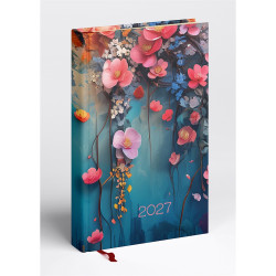 Határidőnapló Picture A/5, napi fehér lapokkal floral Realsystem 2027. Író- irodaszer, papíráru Realsystem