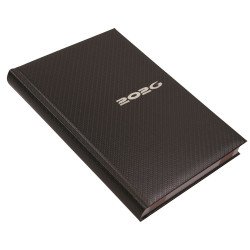 Határidőnapló Carbon A/5, napi fehér lapokkal acél Realsystem 2026. Író- irodaszer, papíráru Realsystem