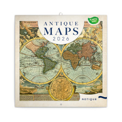 Falinaptár képes lemeznaptár 300x300mm, Antique Maps Realsystem 2026. Író- irodaszer, papíráru Realsystem