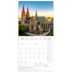 Falinaptár képes lemeznaptár 300x300mm, Prague Realsystem 2026. Író- irodaszer, papíráru Realsystem