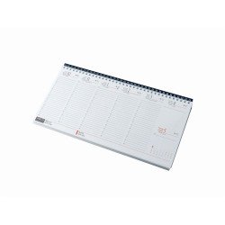 Asztali naptár 320mmx155mm, fehérlapok fekvő fekete műbörrel borított tartóval Realsystem 2026. Író- irodaszer, papíráru Realsystem
