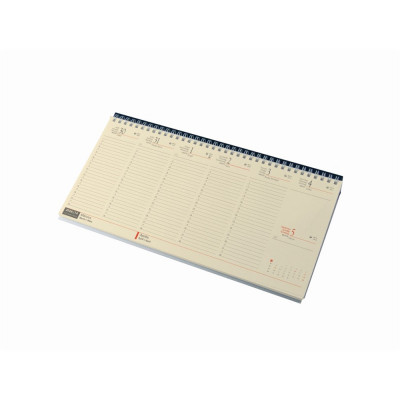 Asztali naptár 320mmx155mm, krémszínű lapokkal fekvő fekete műbörrel borított tartóval Realsystem 2026. Asztali naptár 320mmx155mm, krémszínű lapokkal fekvő fekete műbörrel borított tartóval Realsystem 2026.