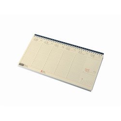Asztali naptár 320mmx155mm, krémszínű lapokkal fekvő fekete műbörrel borított tartóval Realsystem 2026. Író- irodaszer, papíráru Realsystem