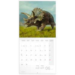 Falinaptár képes lemeznaptár 300x300mm, Dinosaurs Realsystem 2026.