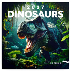 Falinaptár képes lemeznaptár 300x300mm, Dinosaurs Realsystem 2027.